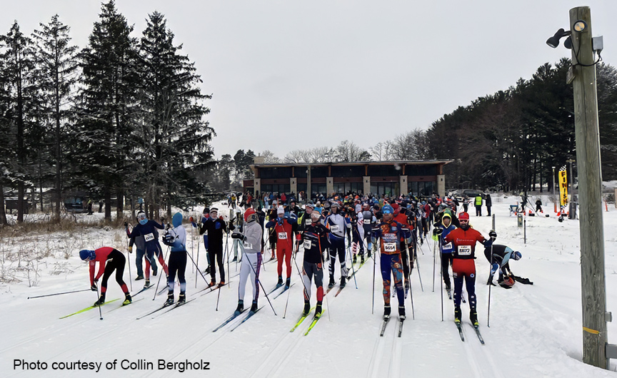 Skiers at Loppet Ski Event